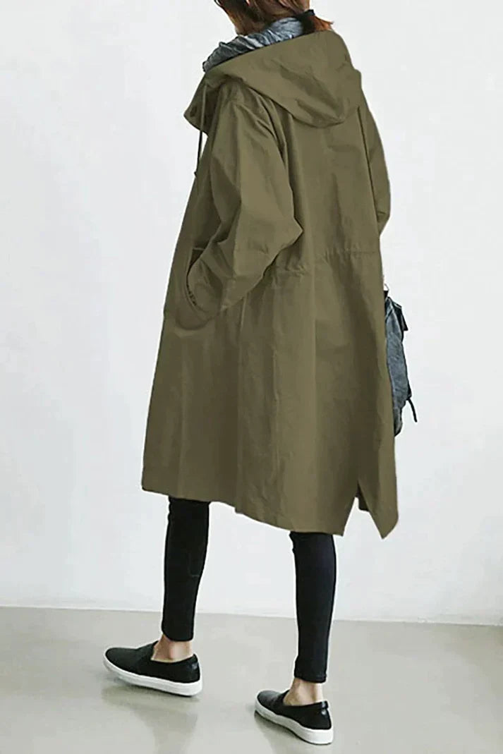Dames Trenchcoat met Capuchon Waterdicht