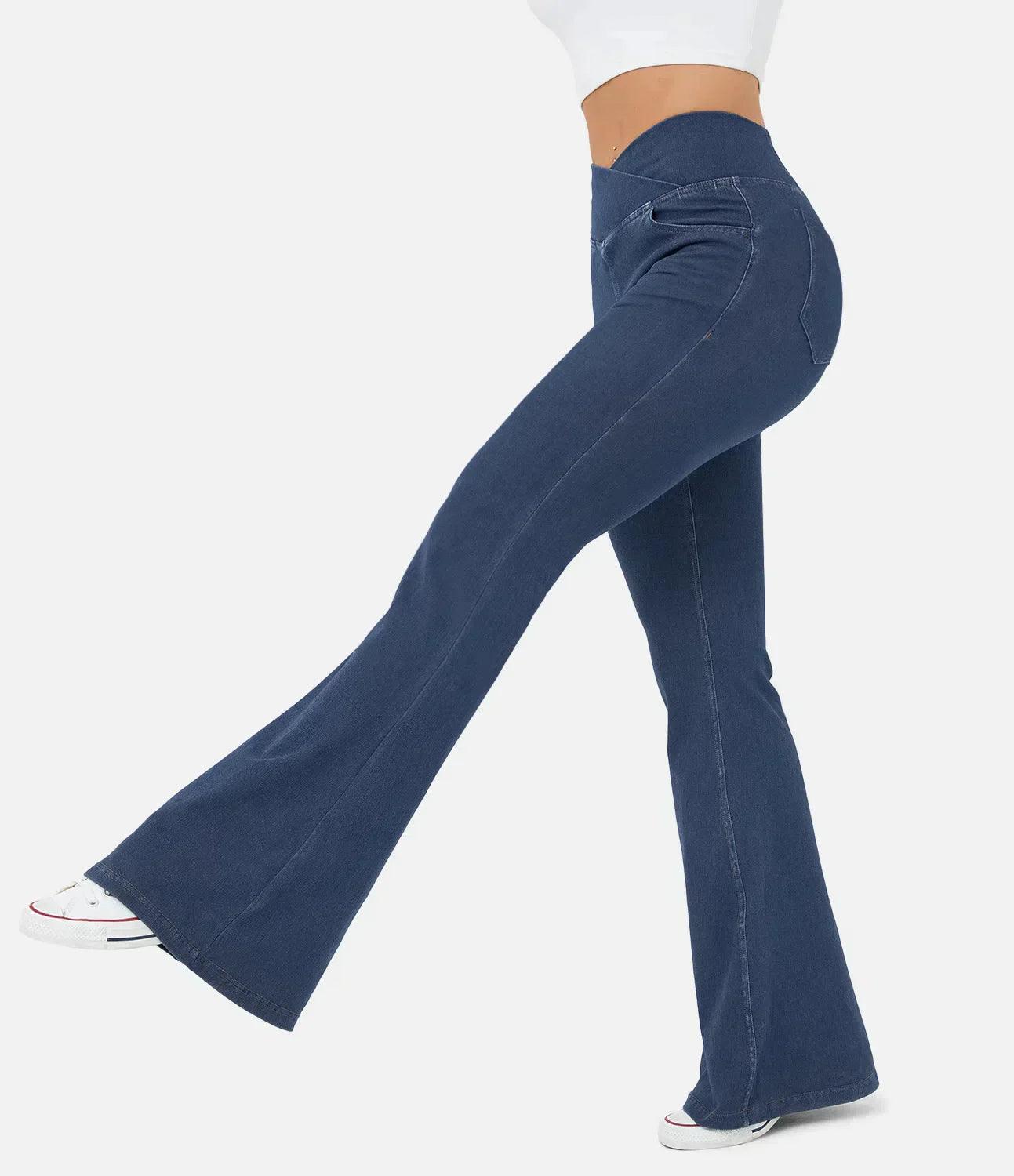 Hoge Taille Jeans voor Vrouwen Comfortabel Stevig