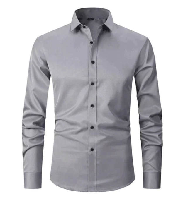 Hugo Stretch Shirt | Een herenoverhemd met ultiem stretchcomfort in de kleur Grijs voor heren in Formal stijl geschikt voor alle seizoenen.