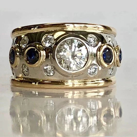 Gouden Zirkonia Ring voor Vrouw Elina Stijl - Mode Vibes
