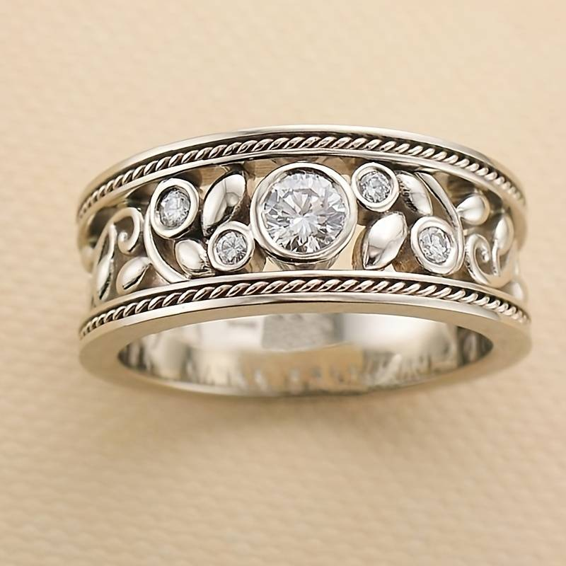 Zilveren Ring met Zirkonia Edelsteen Elegant Design - Mode Vibes