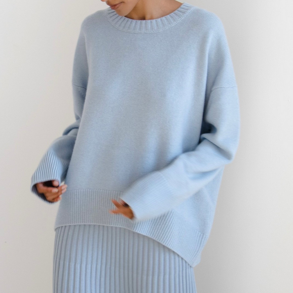 Oversized Damestrui – Gebreide Trui met Ronde Hals en Losse Pasvorm