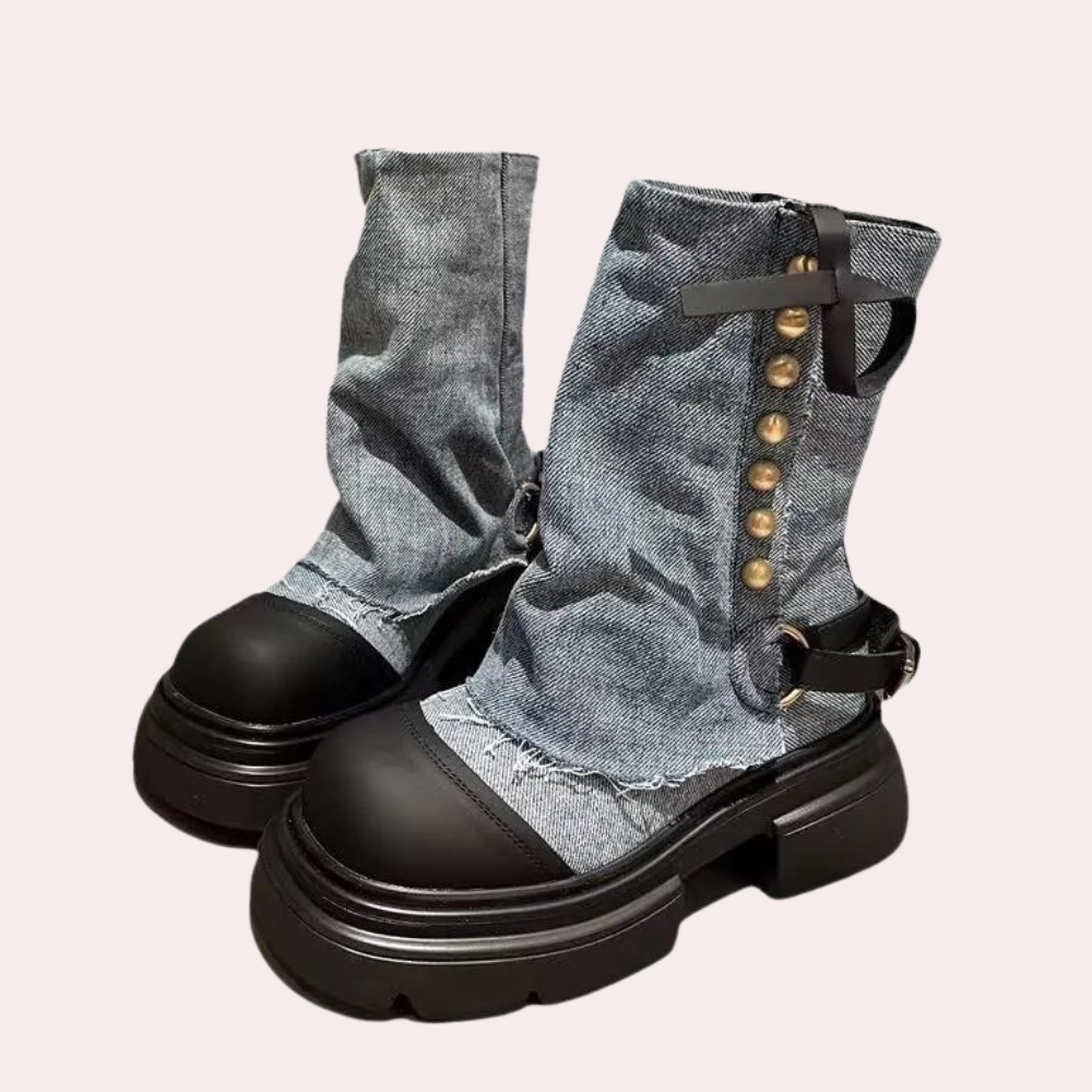Warme Winterlaarzen van Denim voor Dames