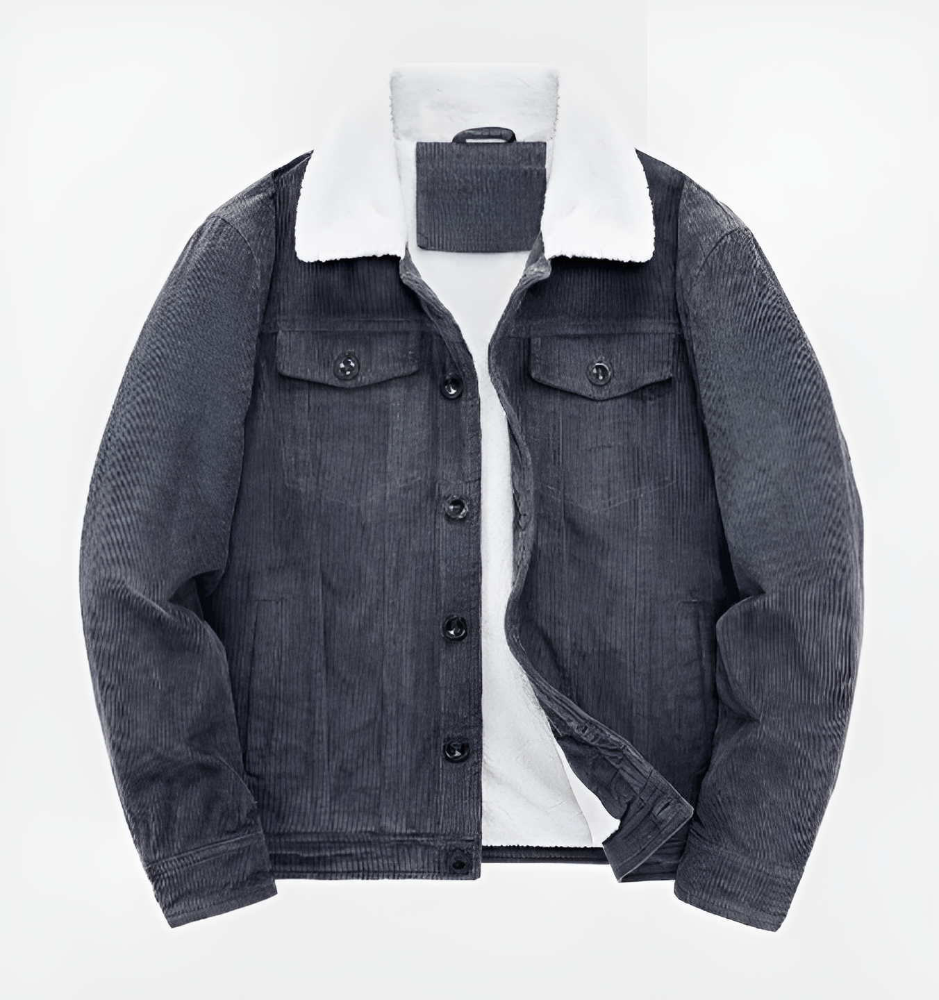 Herenjas Corduroy Imitatiebont Kraag Warm en Stijlvol