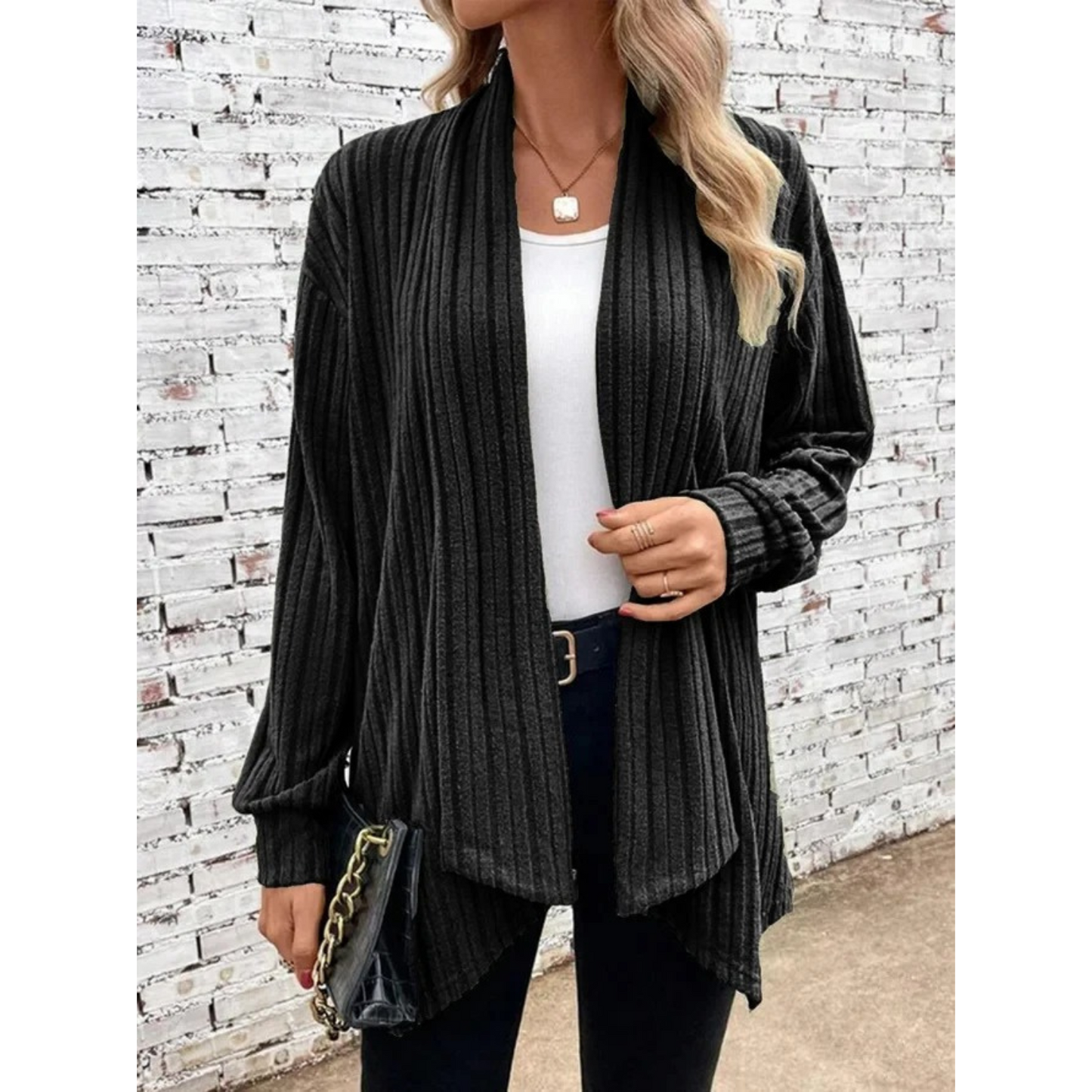 Vrouwelijke Vest Geplooide Knit Trui Elegant