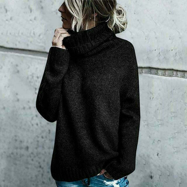 Dames Oversized Coltrui – Comfortabele Gebreide Trui – Perfect voor Casual Dagen