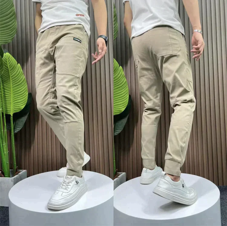Imane | Stretch cargo broek in de kleur Beige voor heren in Outdoor stijl geschikt voor alle seizoenen.