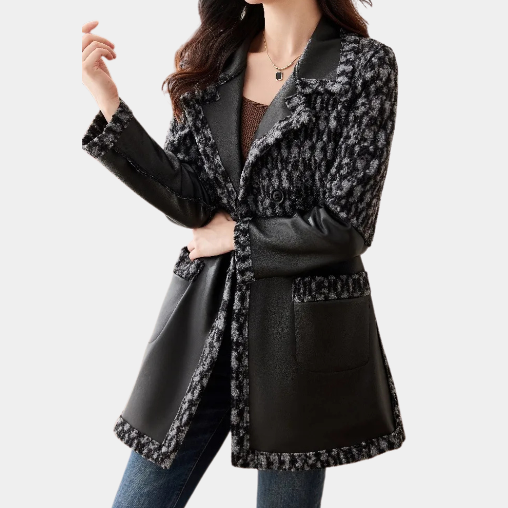 Damesjas Warm Zwart Luxe Renée