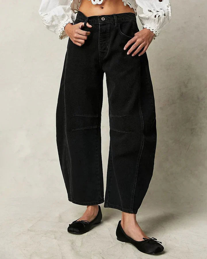 Mid Rise Barrel Jeans voor Dames