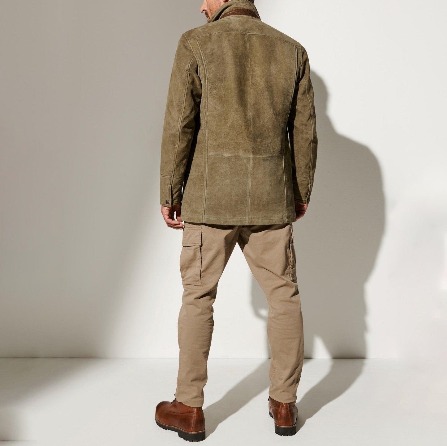 Leren Herenjas Vintage Look met Voering
