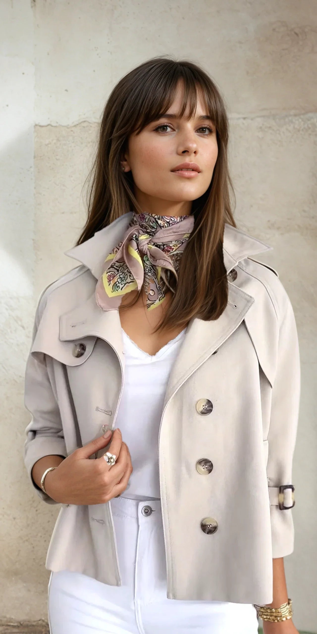 Korte Trenchcoat Dames Elegante Regenjas