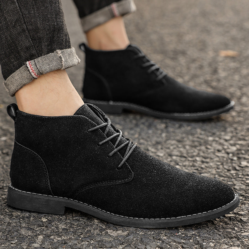 Heren Veterschoenen PU-Suède Stijlvol Zwart