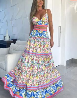 Vrouwelijke Set Rok en Bh Zomerse Tweedelig Outfit - Mode Vibes