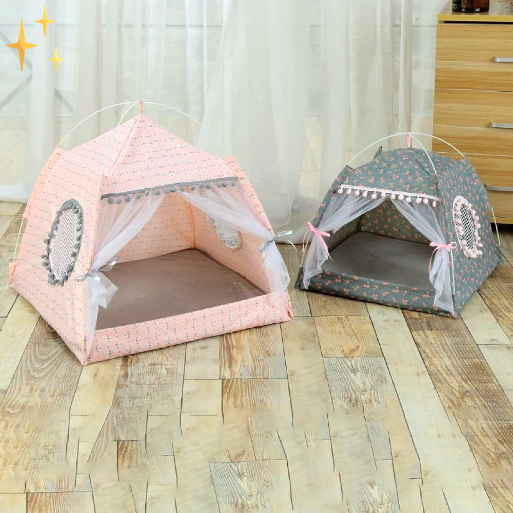 Huisdierentent met Gordijnen voor Honden en Katten
