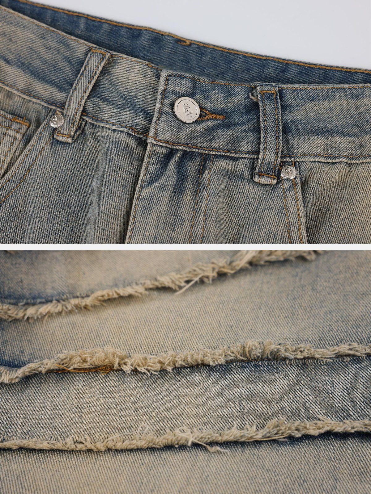 Keyn | Jeans met franjes voor heren in de kleur Grijs voor heren in stijl geschikt voor alle seizoenen.