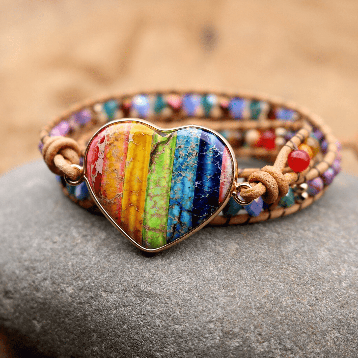 Hart Chakra Armband met Kristal Edelstenen