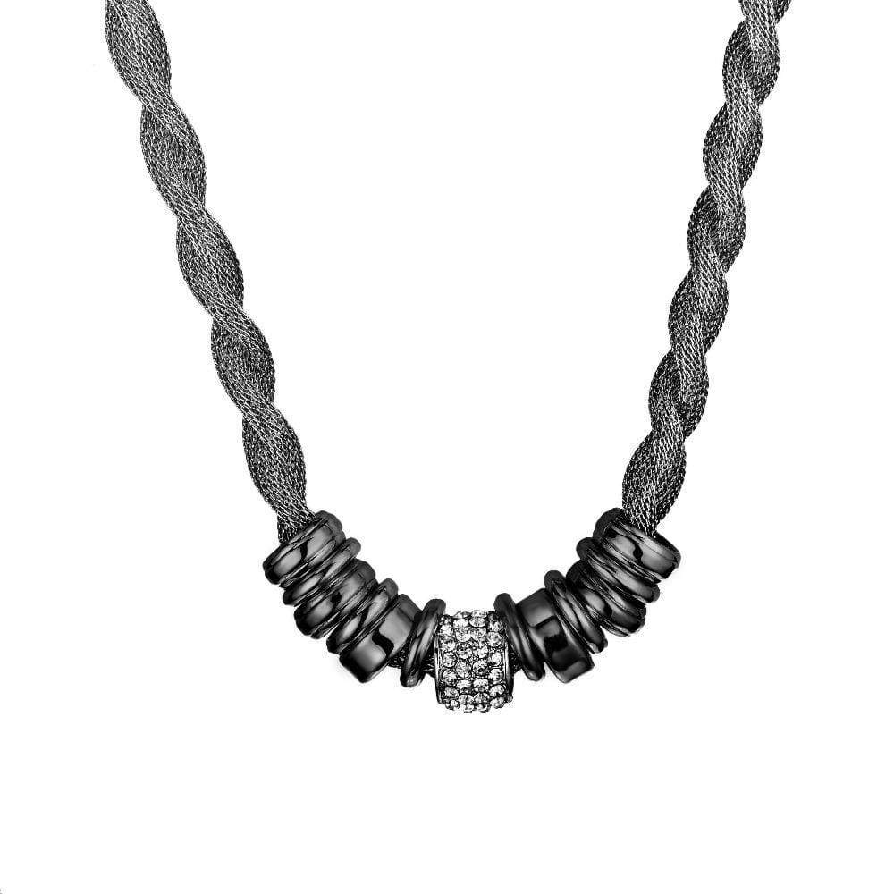 Ketting Halsketting Gevlochten Zilverkleurig Modieus