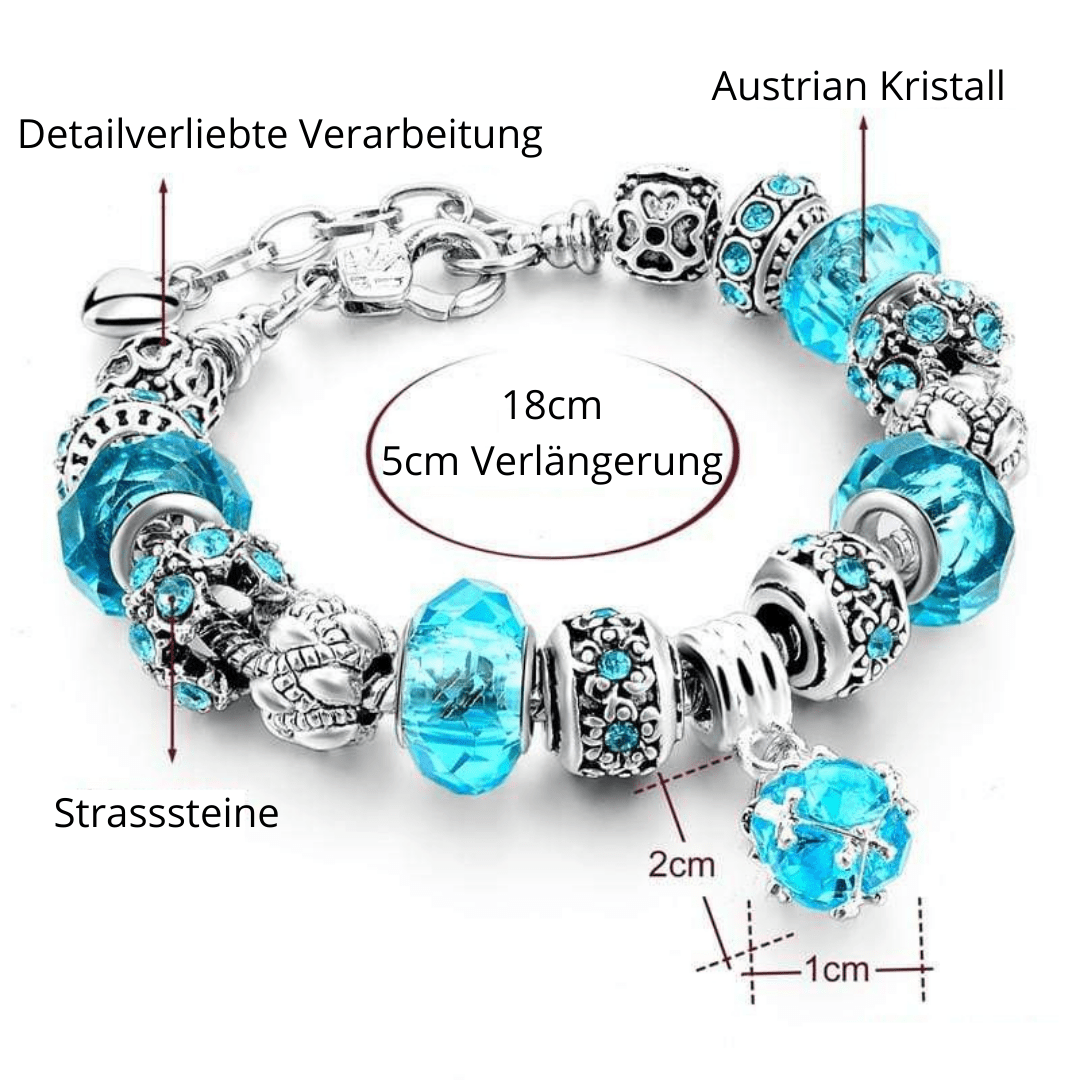 Zilveren Armband met Blauwe Steen Ocean Charm