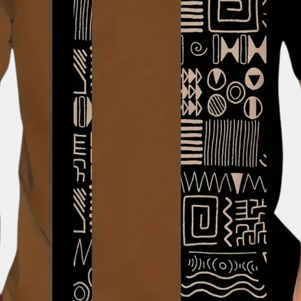 Kleurrijke Heren T-Shirt met Blokstrepen - Milo