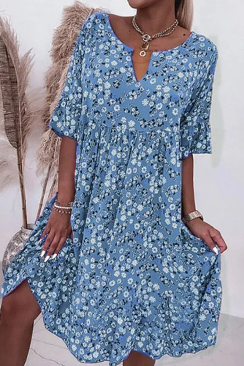 Jurk met Bloemenprint Zomerjurk Vrouwelijk en Luchtig