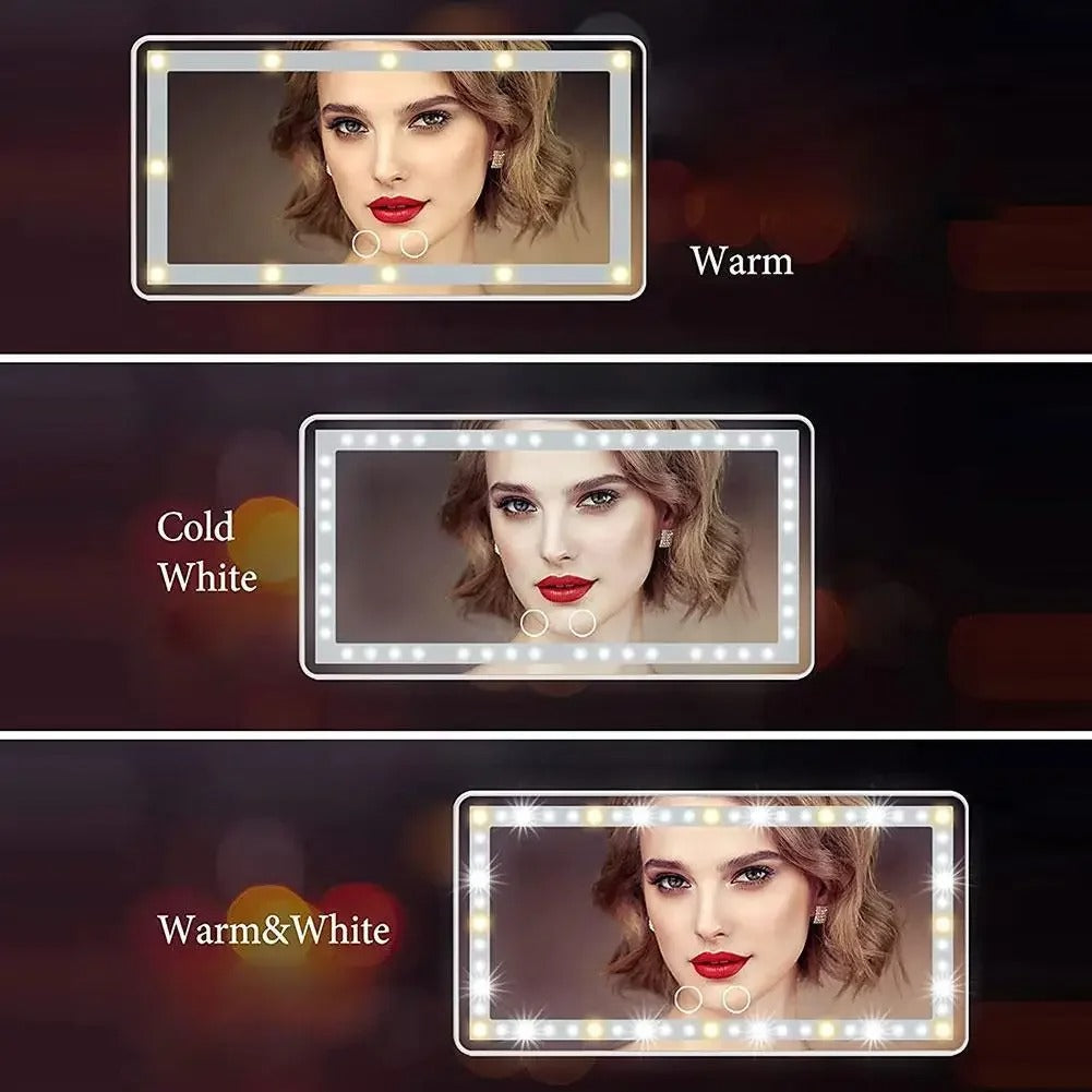 LED Auto Make-up Spiegel Dimbaar met Verlichting
