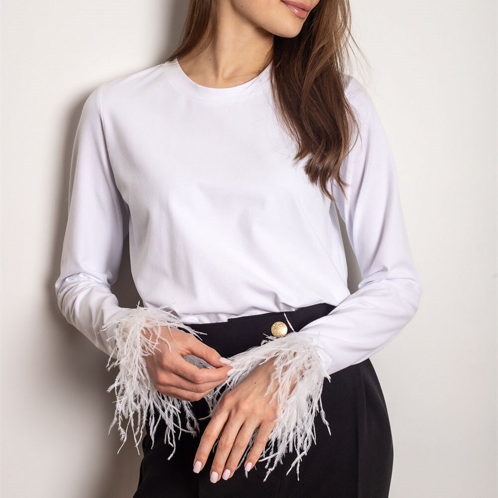 Dames T-Shirt Lange Mouwen Zwart Noa
