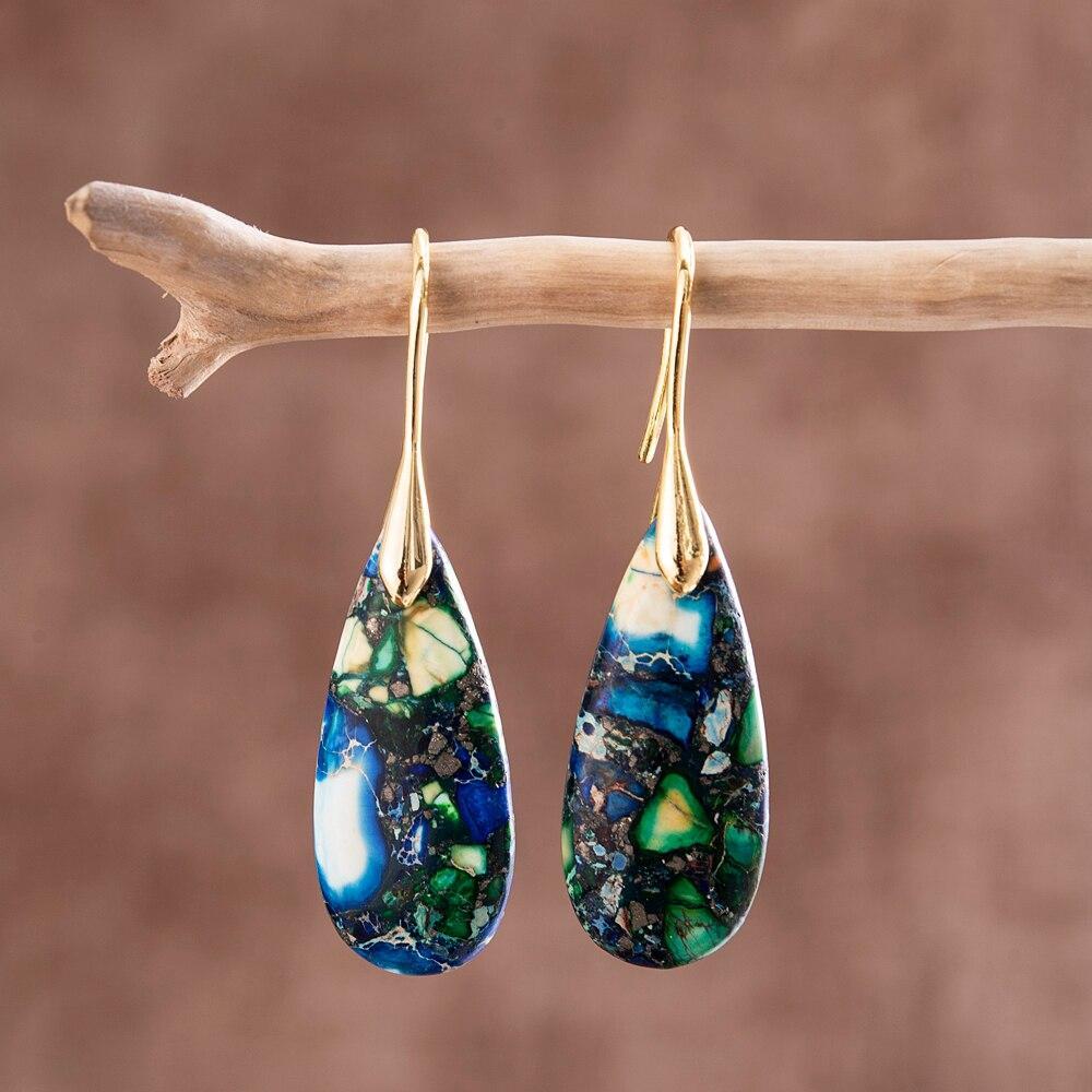 Oorbellen Traanvormig Natuursteen Sieraden