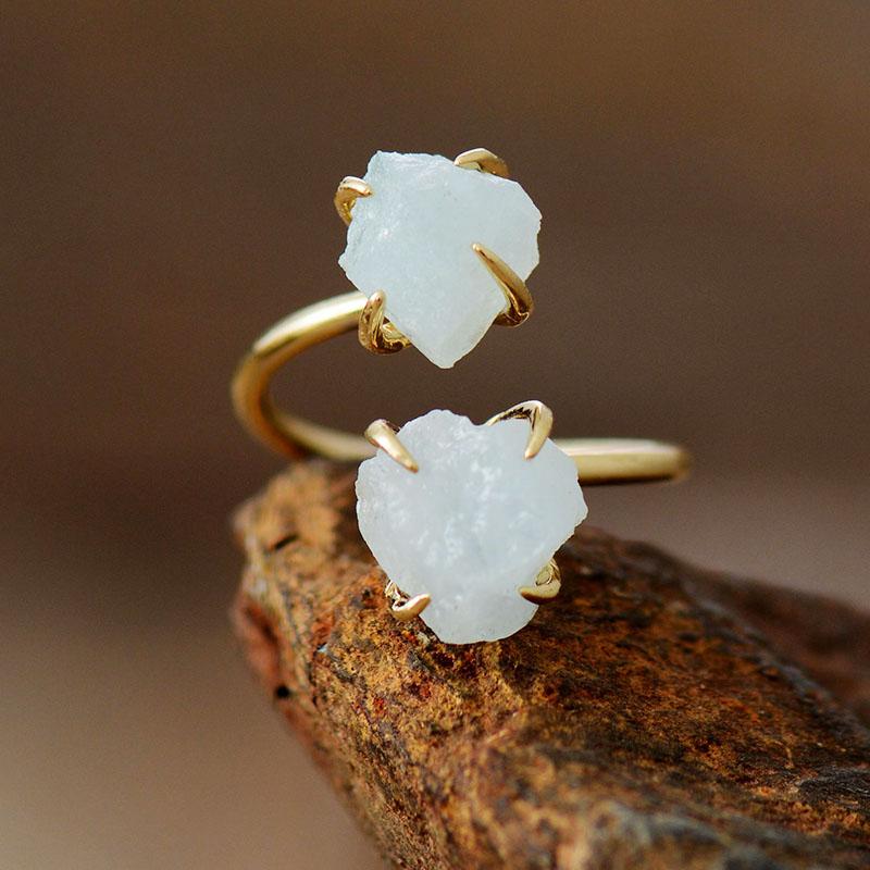Edelsteen Ring Ruw Natuurlijk Mira Design