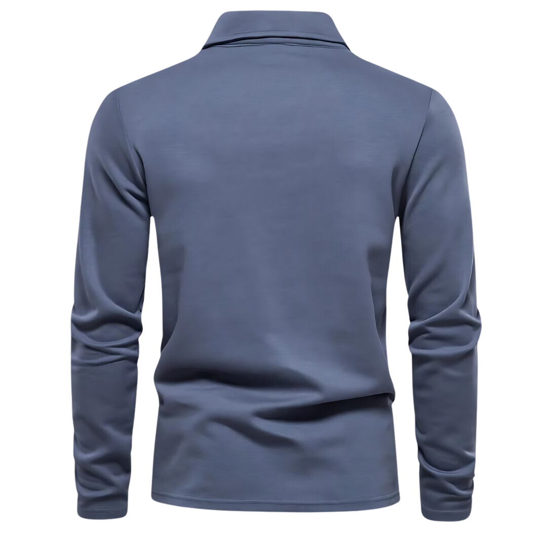 Heren Polo Shirt Lange Mouw Vince Casual Stijl