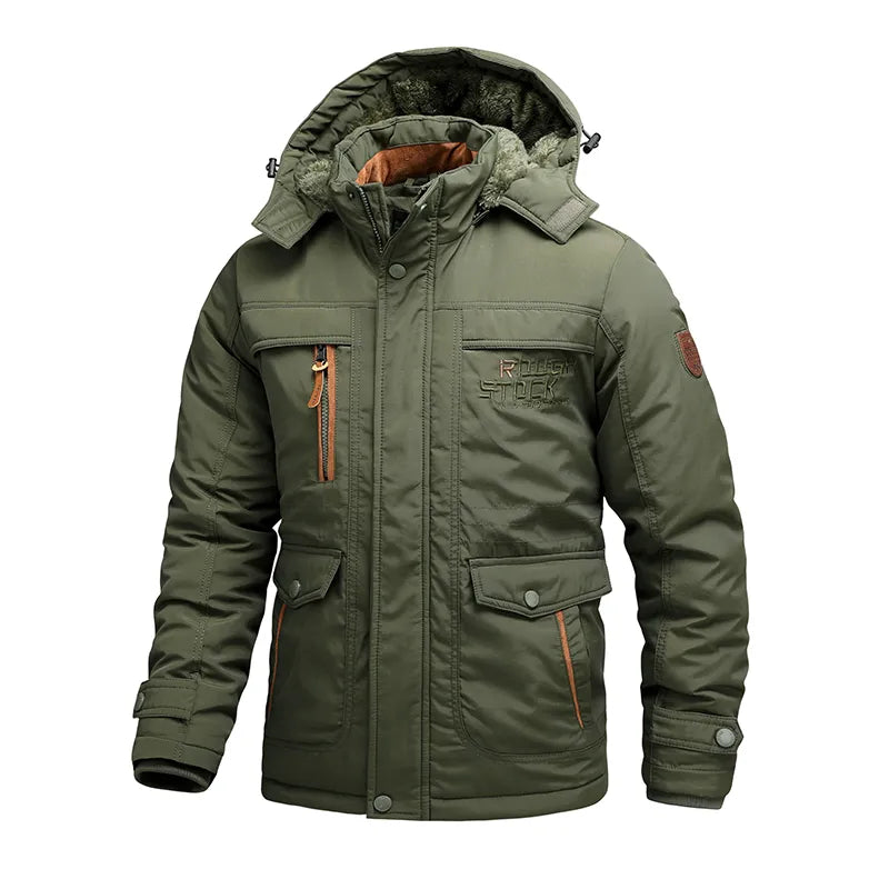 Heren Winterjas Tactisch – Waterdicht & Gevoerd met Afneembare Capuchon