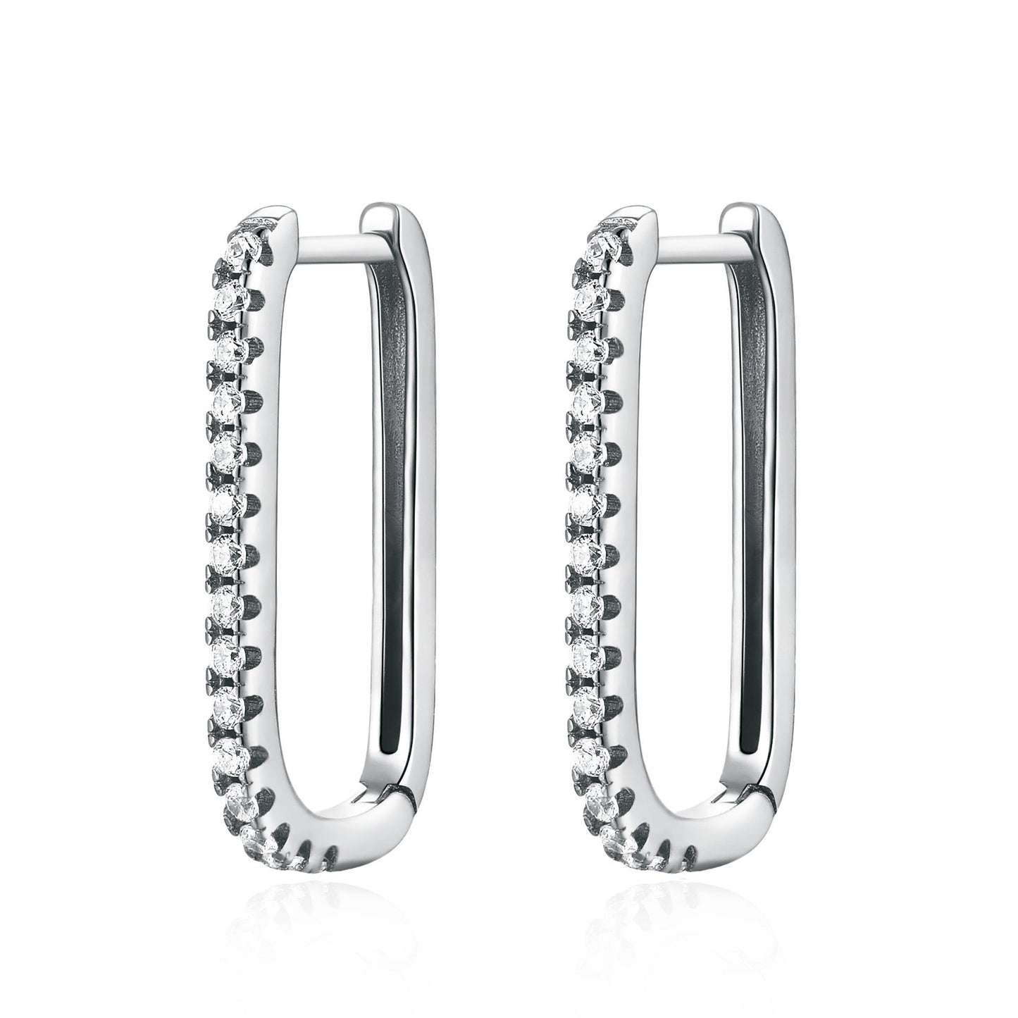 Zirkonia Oorbellen Verticaal Elegante Design