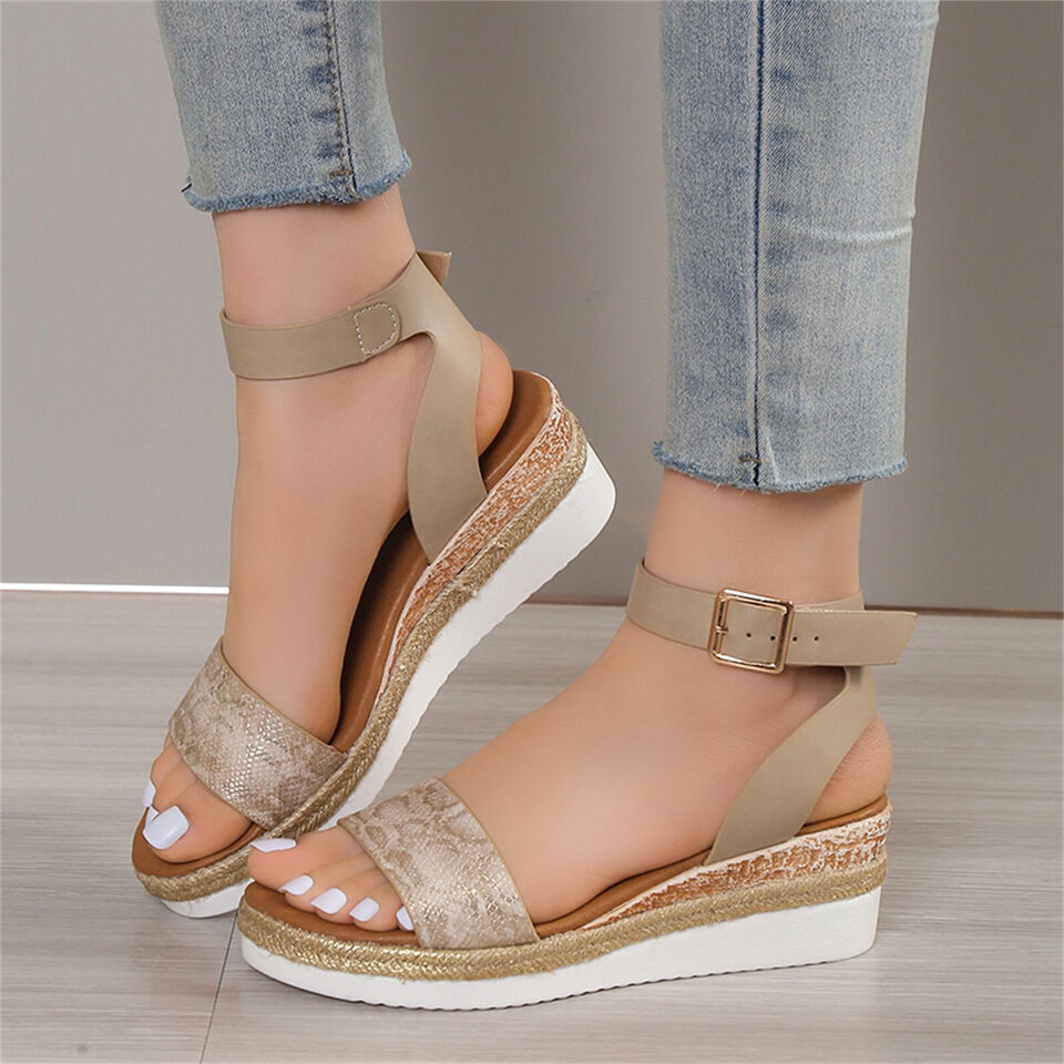 Damessandalen Slangenleer Zomer Sandalen voor Dames