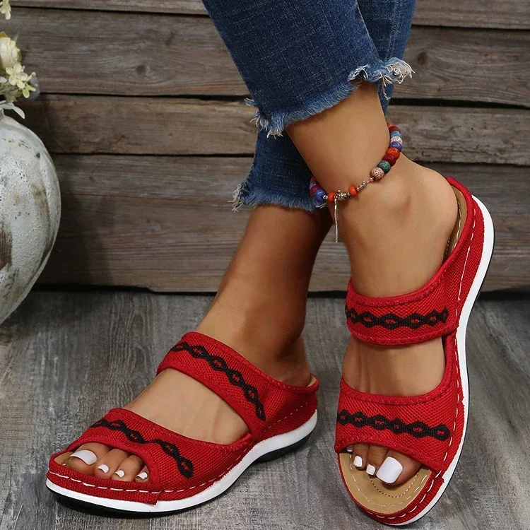 Velanora - Orthopedische Damensandalen met Patroon op de Bandjes