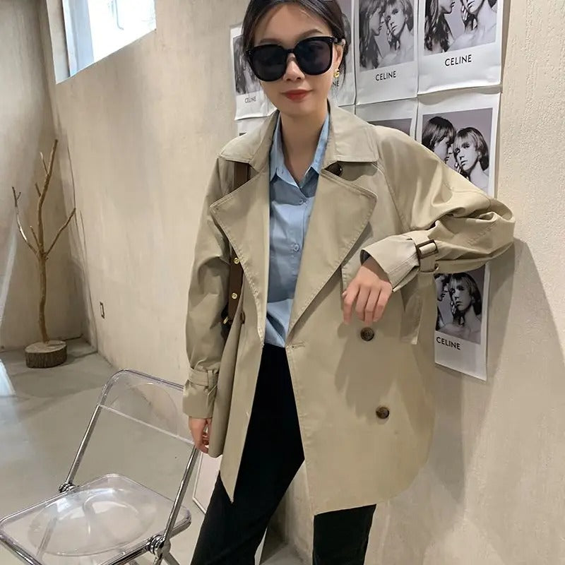 Trenchcoat voor Vrouwen Ivy Stijl Lange Jas