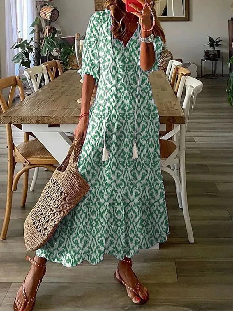 Boho Jurk Lange Vrouwelijke Zomerjurk Luna