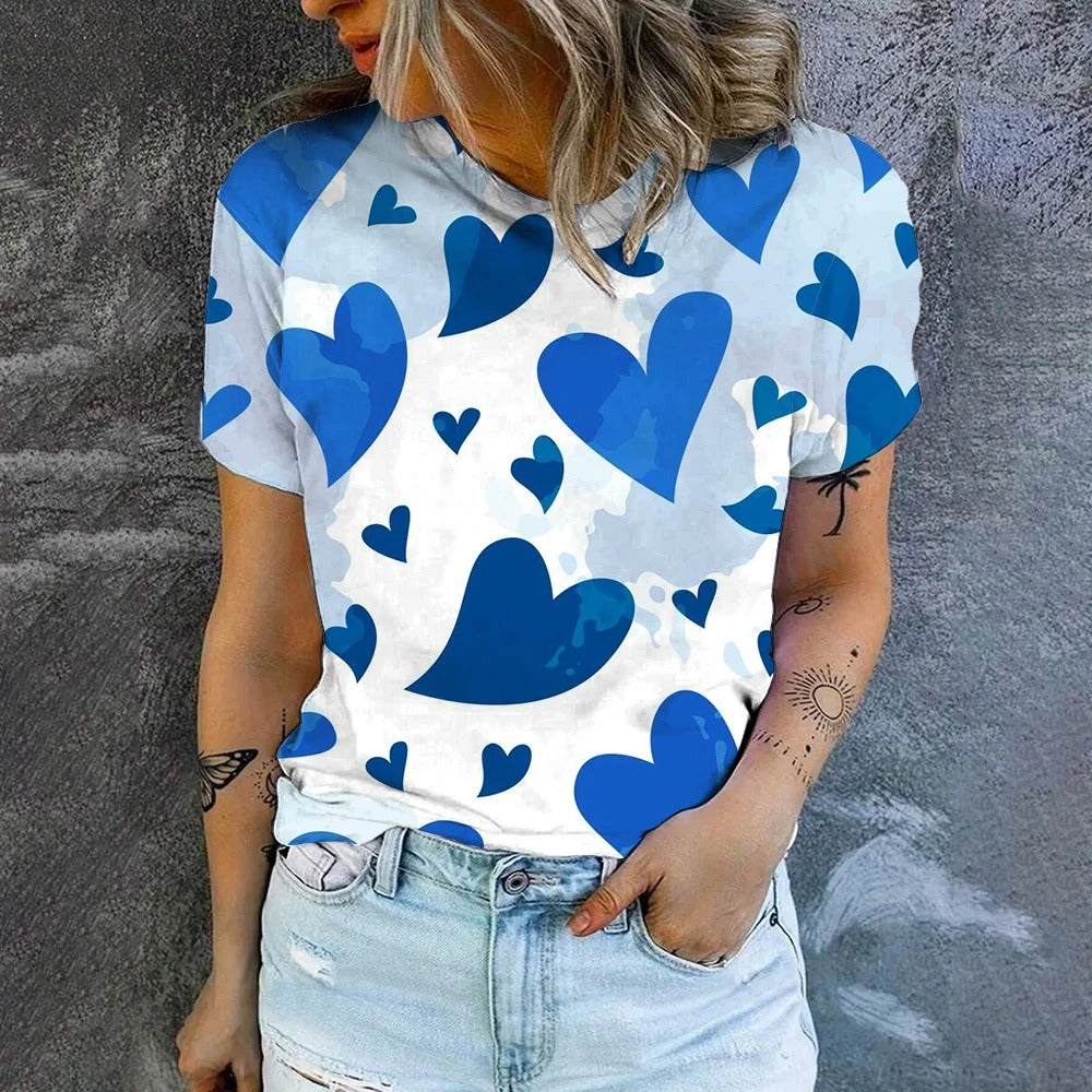 Damestop Korte Mouwen Zomerse Look