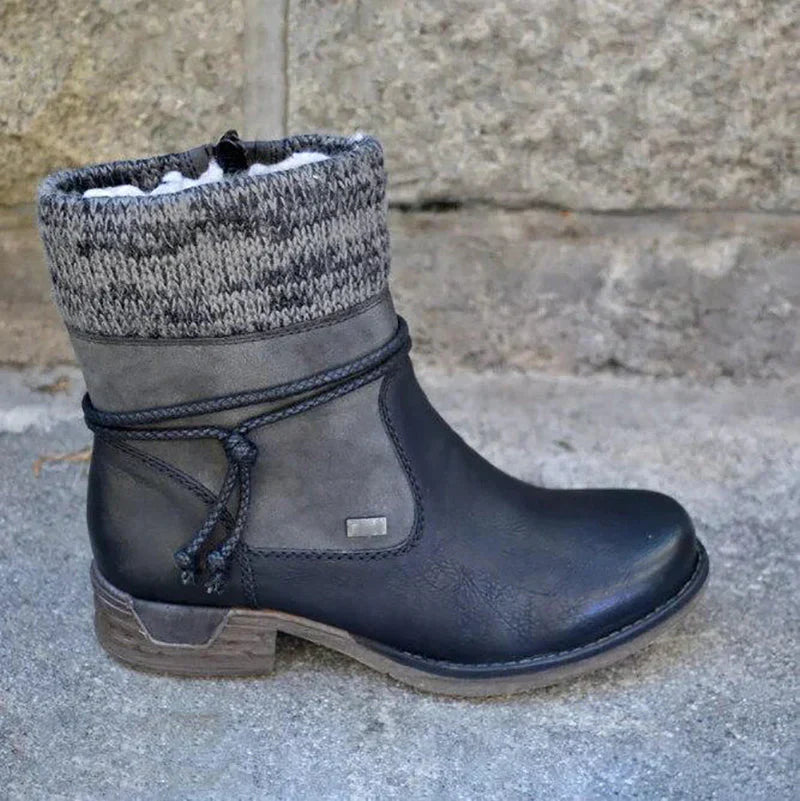 Leren Enkellaarsjes Herfst Bruin Damesschoenen