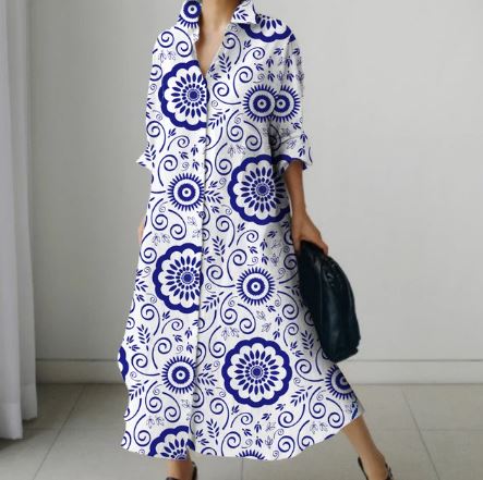 Damesjurk met Bloemenprint Zomerjurk Mooi Model