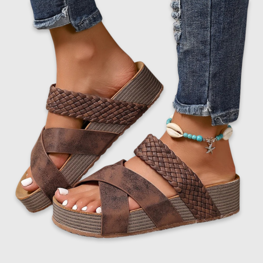 Dames Sandalen Gevlochten Stijl - Mode Vibes
