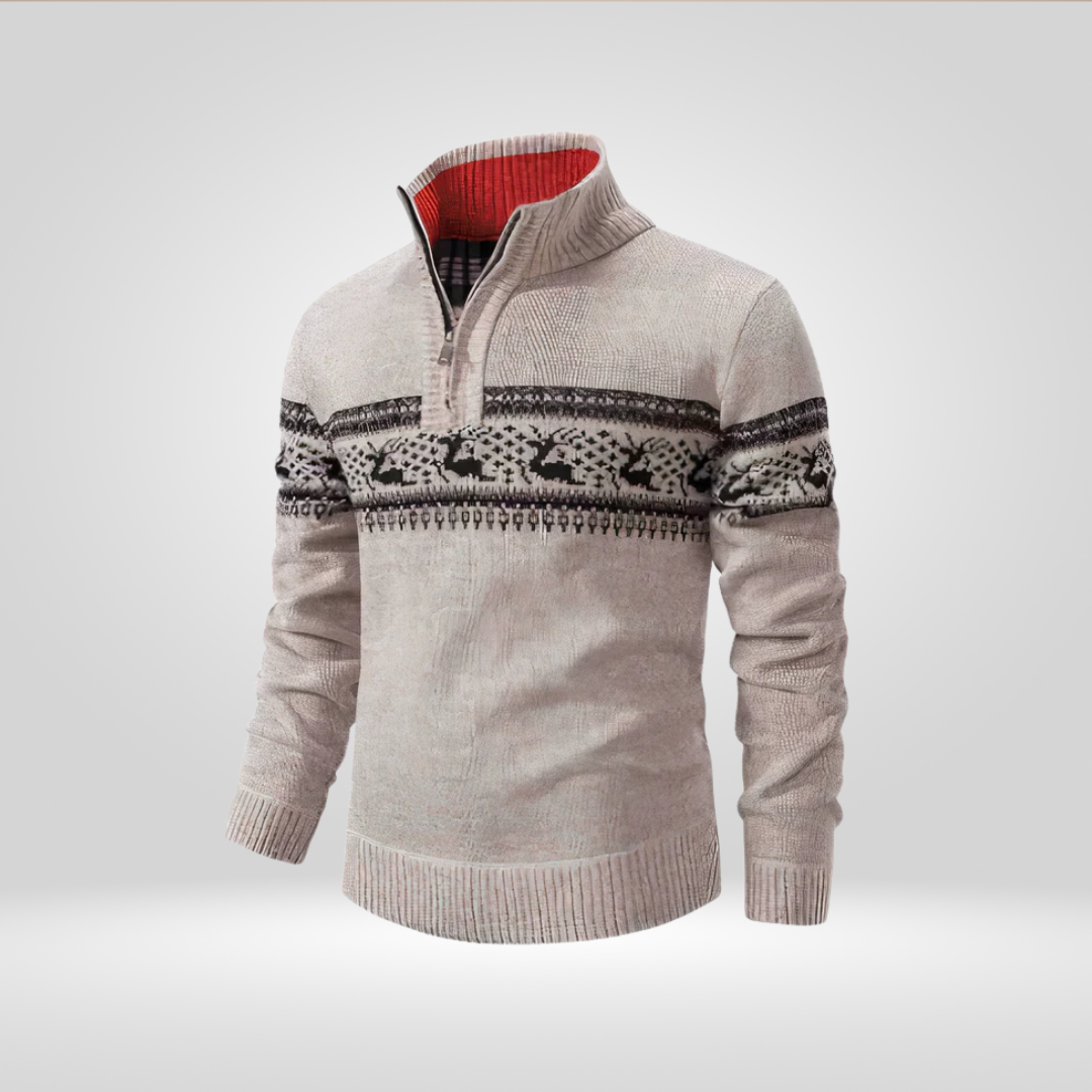 Heren Trui Comfortabel Katoen Casual Halve Rits