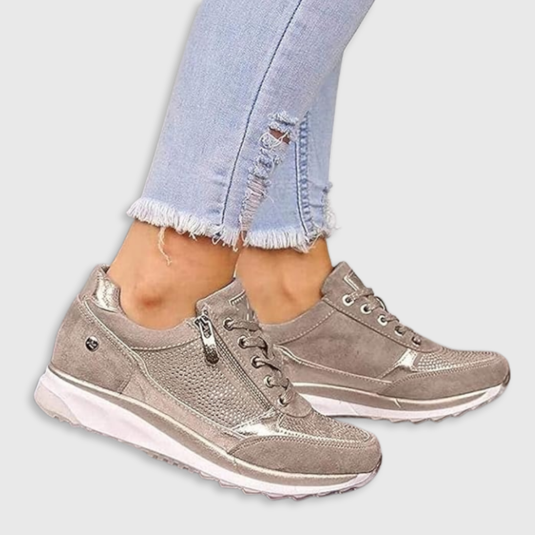Dames Sneakers Zip-up Comfortabele Pasvorm - Mode Vibes
