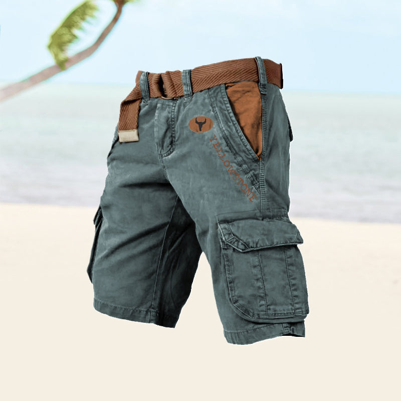 Heren Cargo Shorts Met Veel Zakken en Elastisch Materiaal