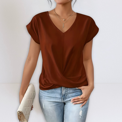 Dames Met Twistdetail En V-hals