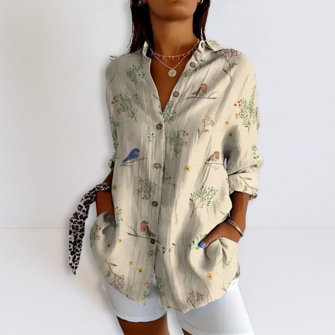 Dames Blouse Viscose Losse Pasvorm