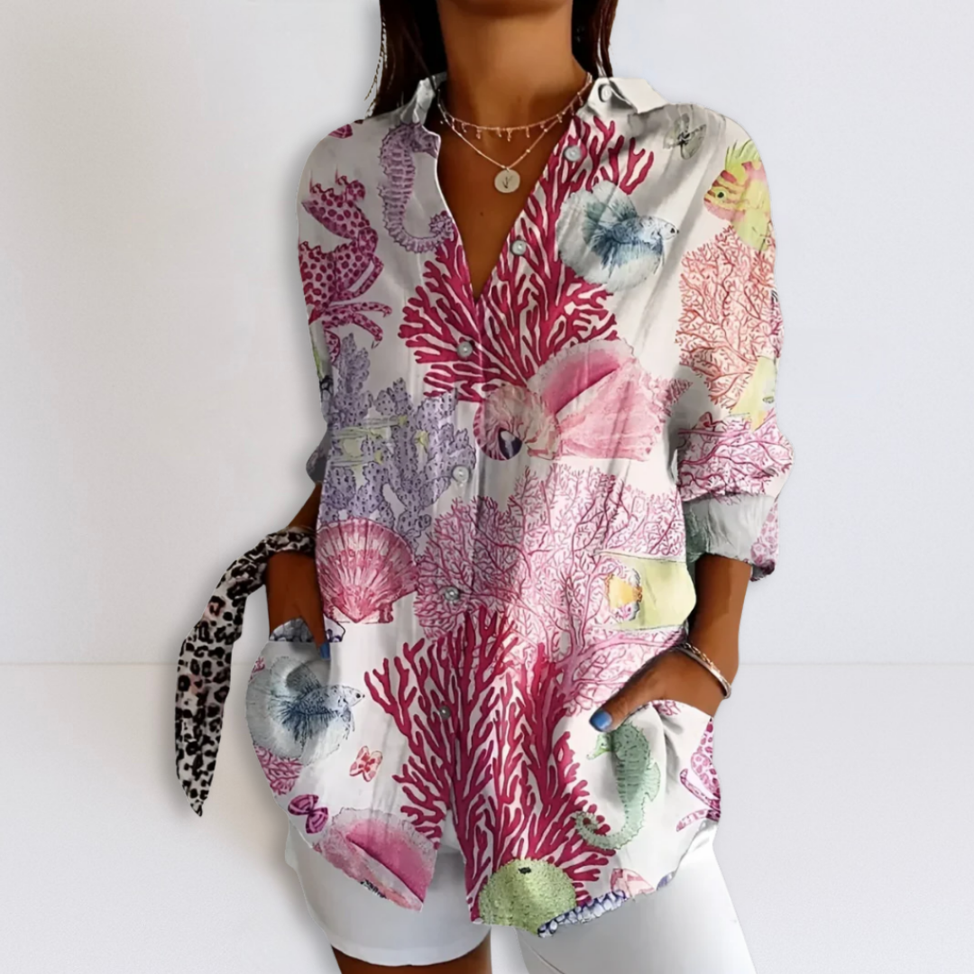 Dames Blouse Viscose Losse Pasvorm