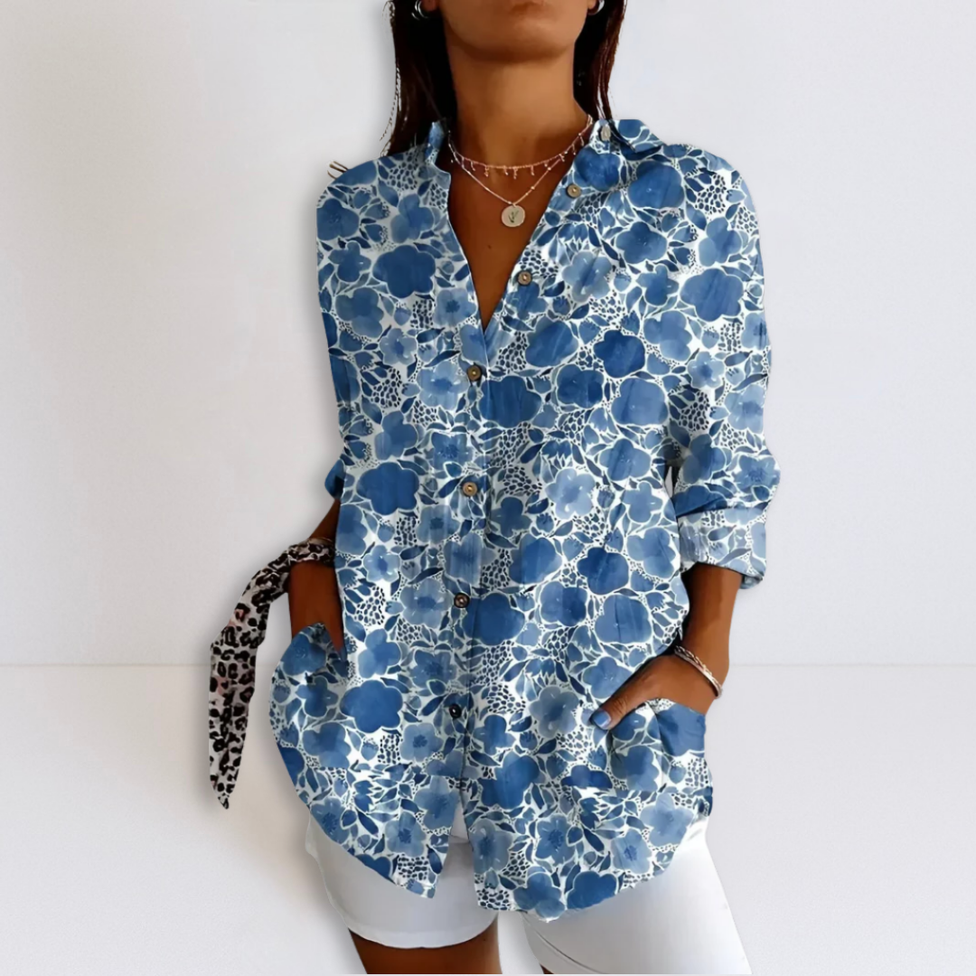 Dames Blouse Comfortabel Losvallend Gedrukt