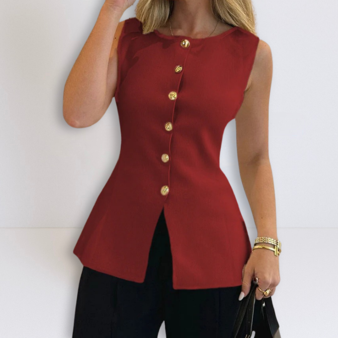 Dames Mouwloze Peplumstijl