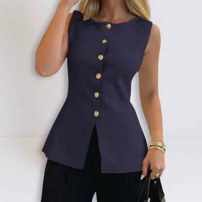 Dames Mouwloze Peplumstijl