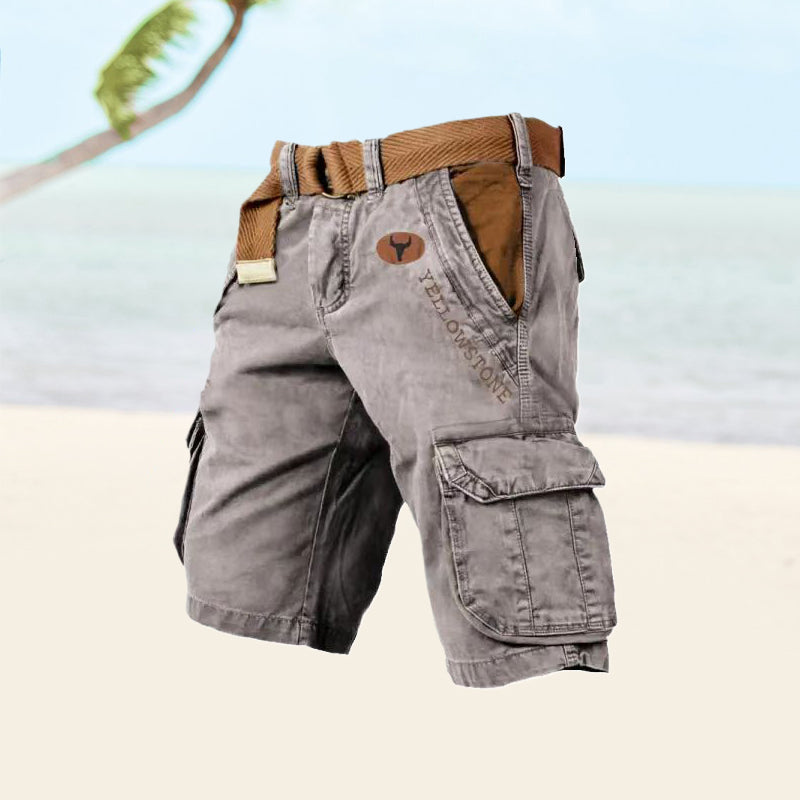 Heren Cargo Shorts Met Veel Zakken en Elastisch Materiaal