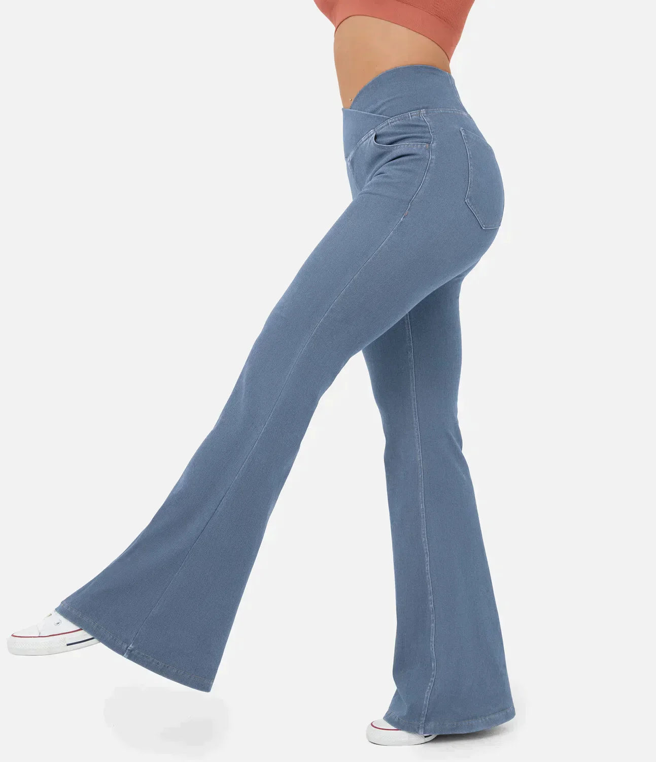 Dames Jeans Bootcut Rode Stijlvolle Broek